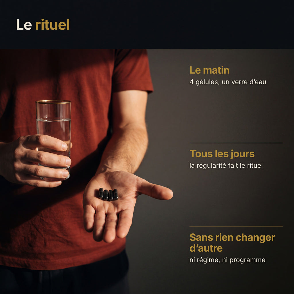 Le rituel RISE : 4 gélules par jour